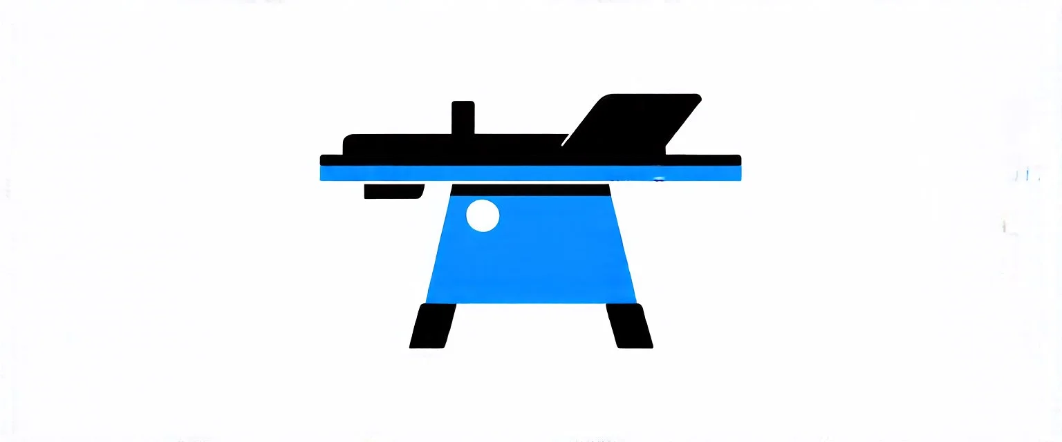 sideview of table saw symbol