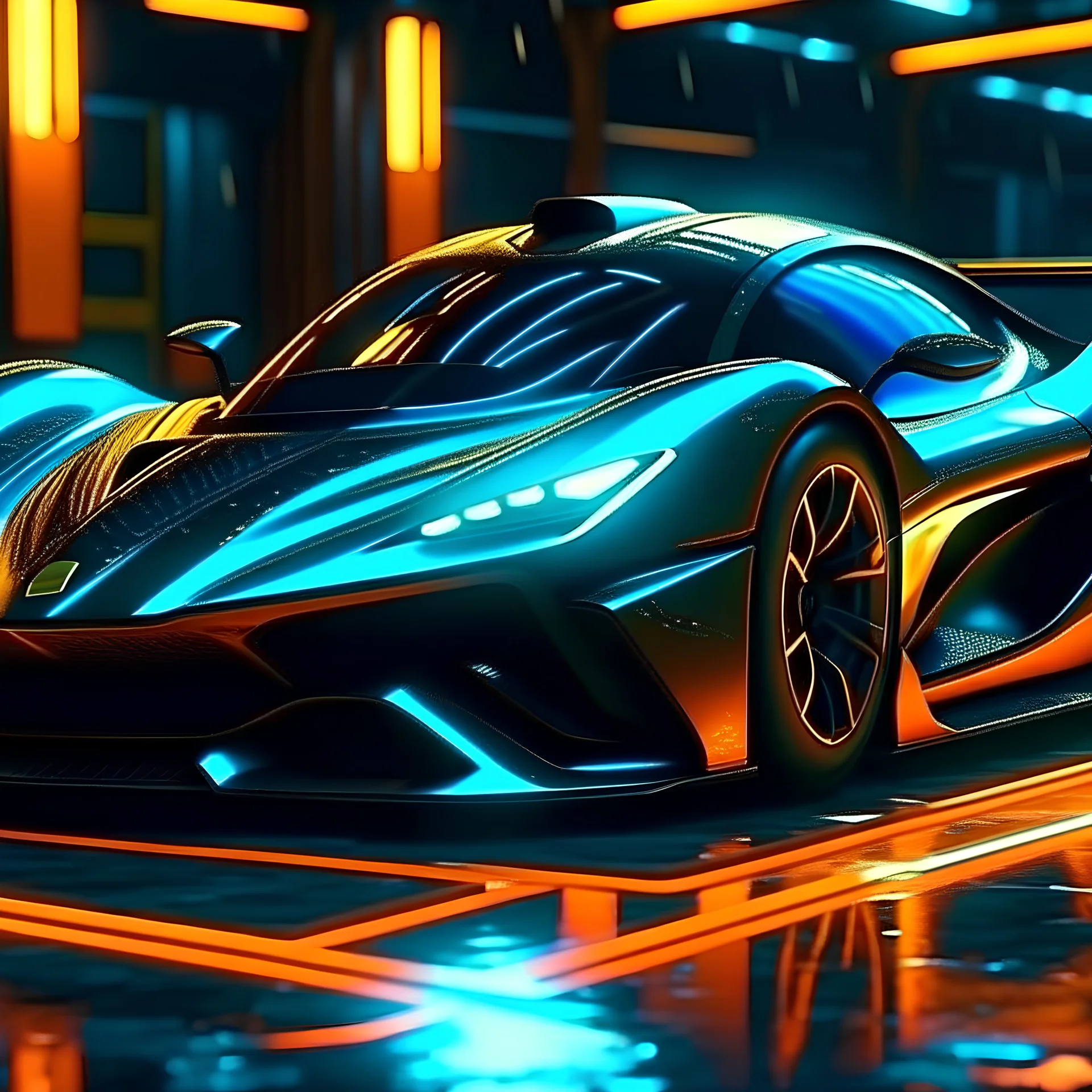 hypercar concept. 4k, highly detailed, ultra realistic cinematic lighting, 8k, vivid and colorful lighting, surreal photography, portrait