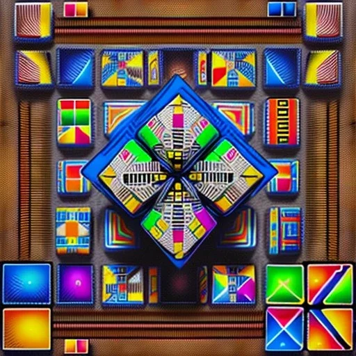 Kente scene, cinematic, Rubik's cube, african pattern symbols, engraved, 8k quality, hyper realistic, unreal engine 5