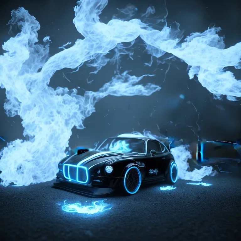 All Black Feild mouse, white smoke, dark, high definition, ultra 8 k, volumetric lighting, blue fire, fog