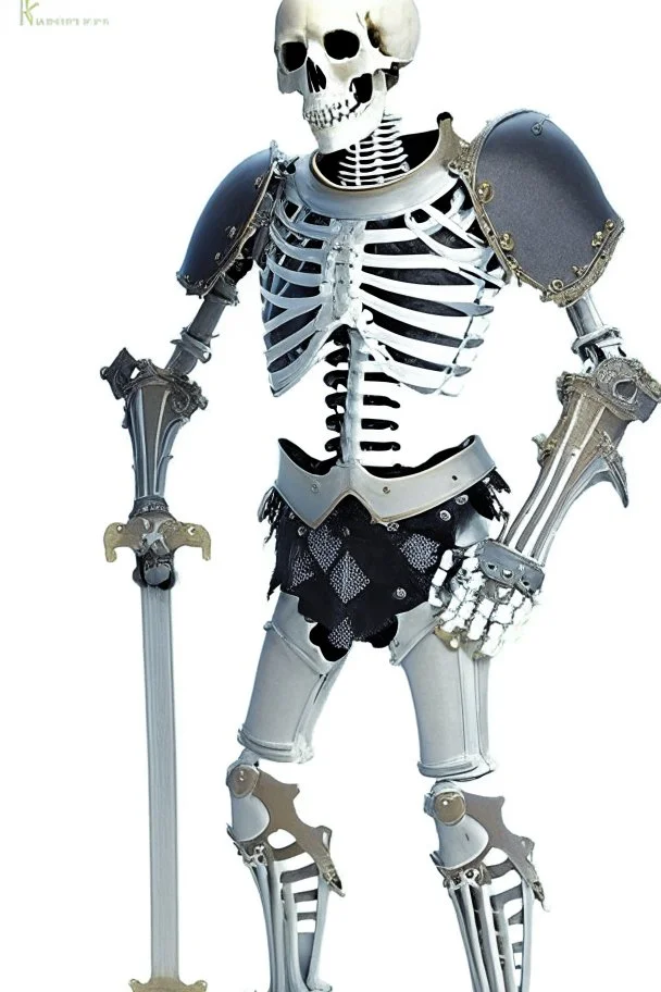 medival skeleton knight fullplate armor