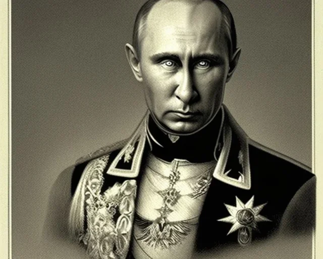 evil Russia president satan fangs Vladimir Putin,