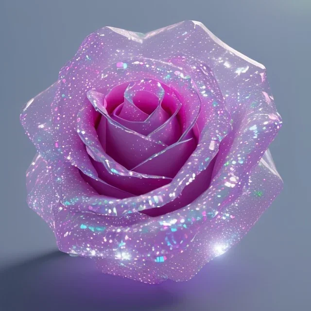 transparent multicolor crystal rose