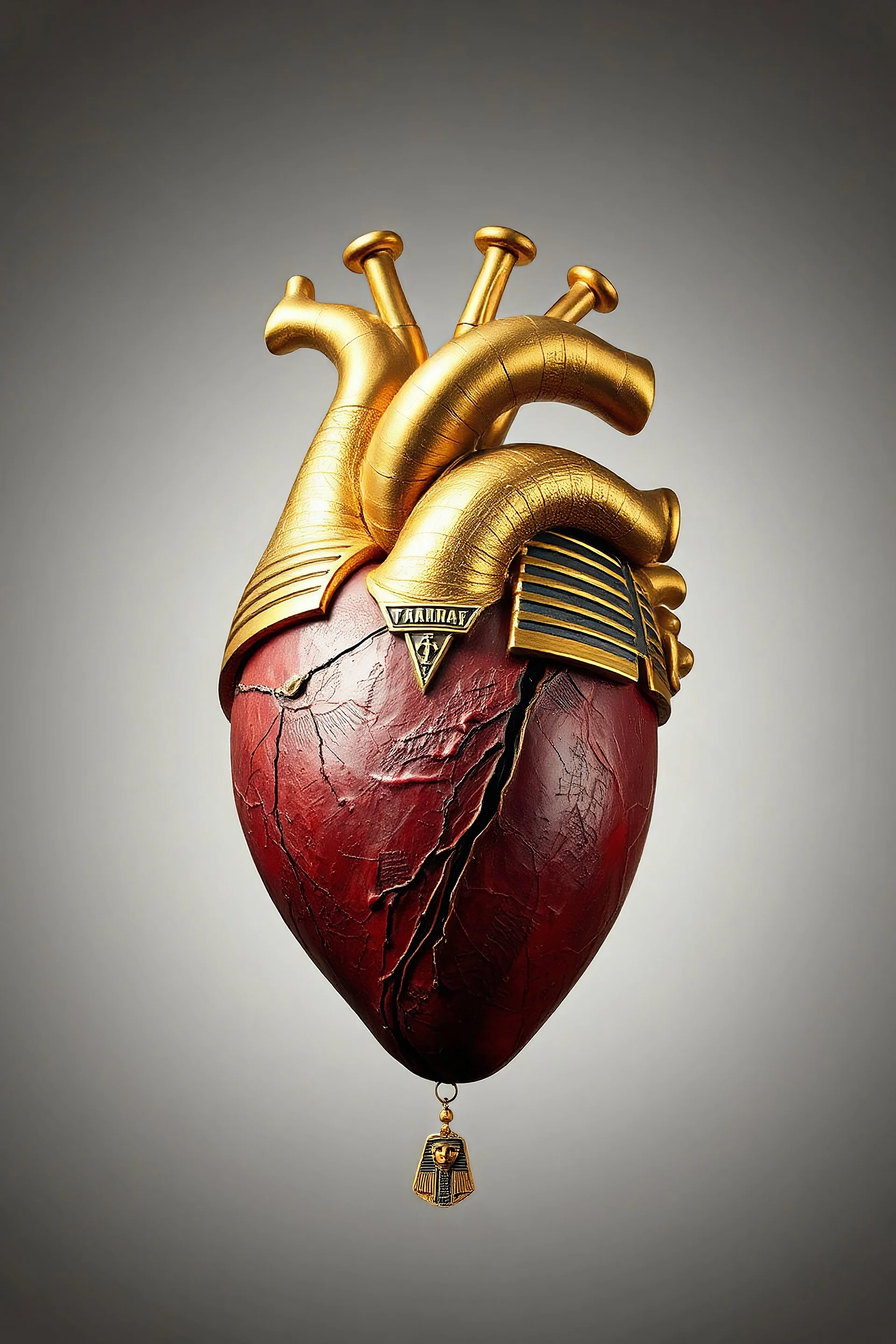 a heart manipulating in design that theme about pharaoh