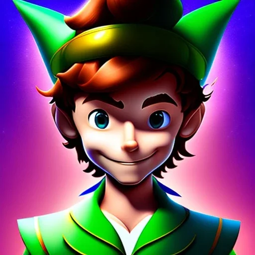 : young peter pan disney:: :Mad Boogie Creations style:: : lithograph, ink drawing :: : trending on artstation, insane details ::