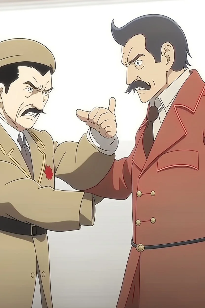 Hitler vs Stalin anime battle