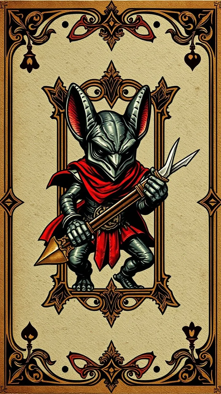 kobold thief ace card with ornate frame
