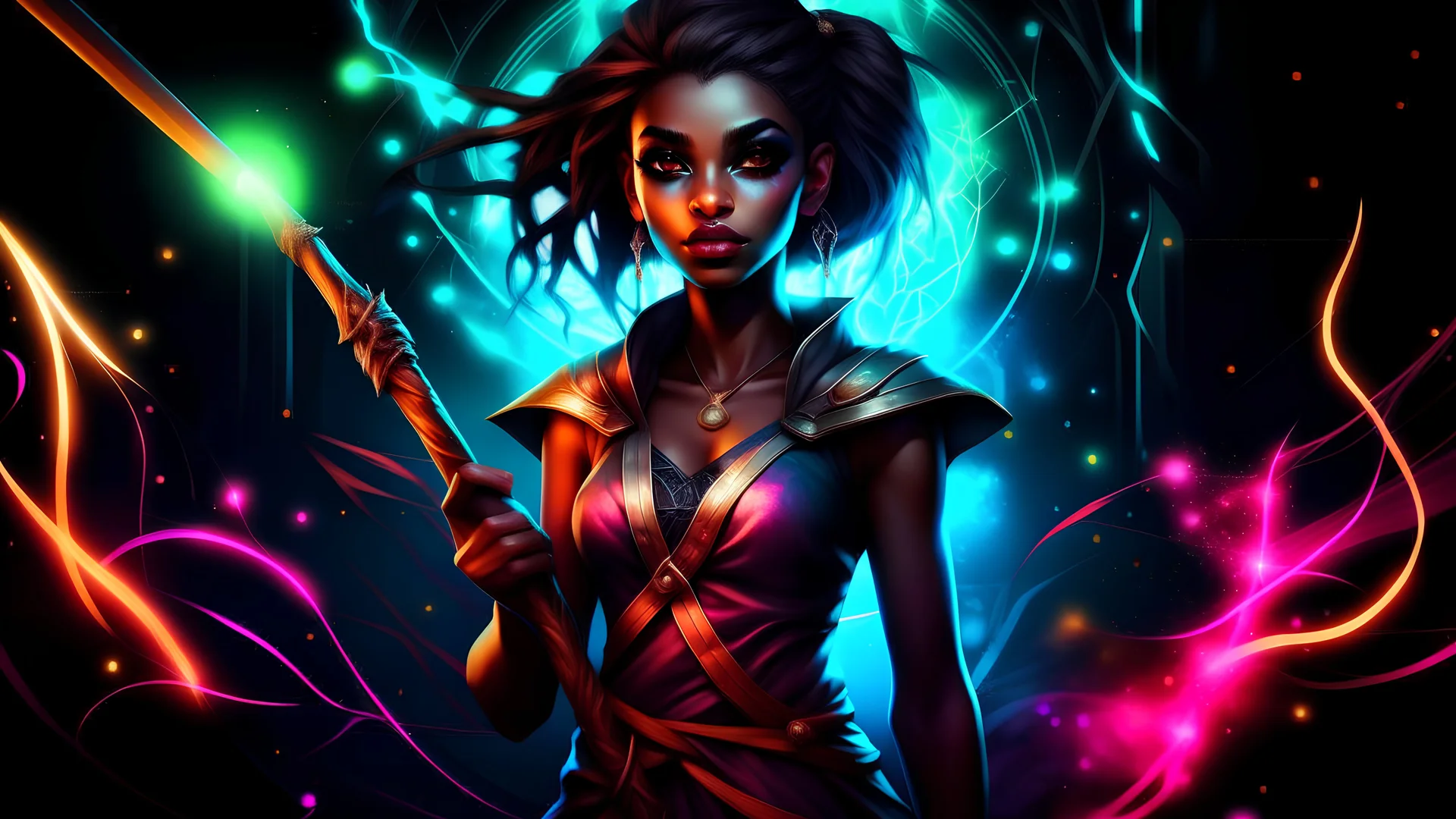 cover, a fantasy girl on a bright background holds a magic staff, with the ERAZE logo. The edges of the image fade to black.