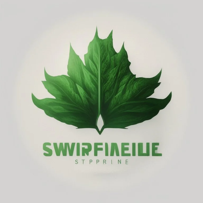 i want you to generate a logo for a new company named "SpiniLeaf" or Spinny Leaf. Something with green, maybe a leaf