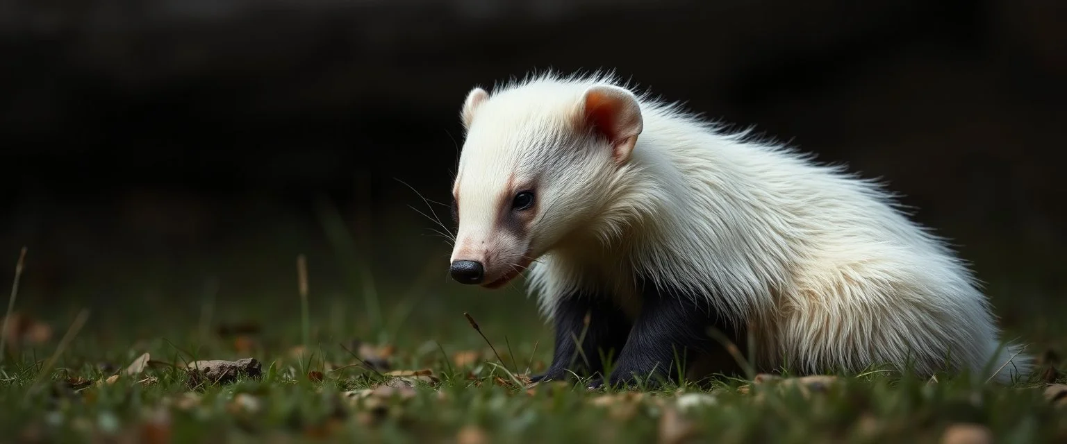 albino badger has emotional breakdown in limbo