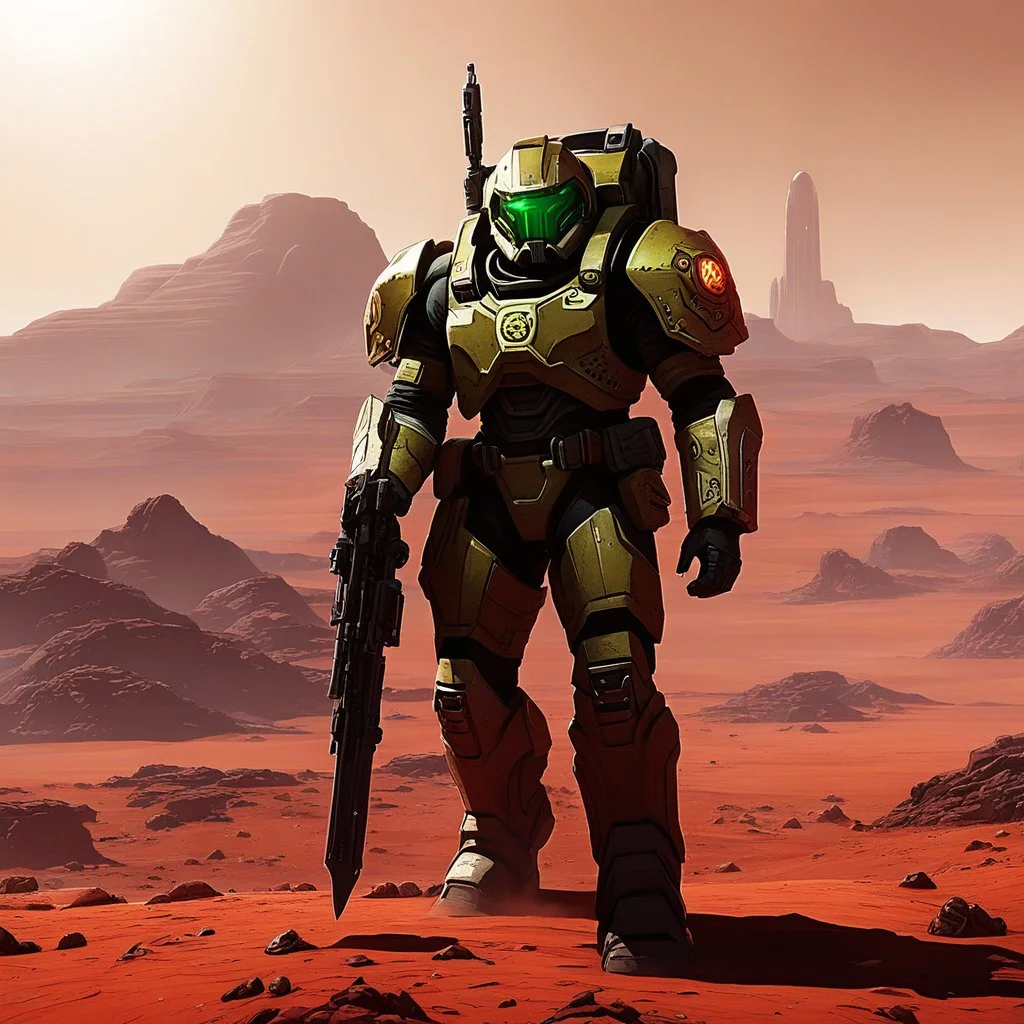 Doom Slayer on Mars