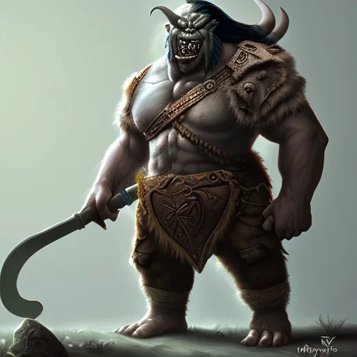 Fantasy orc barbarian