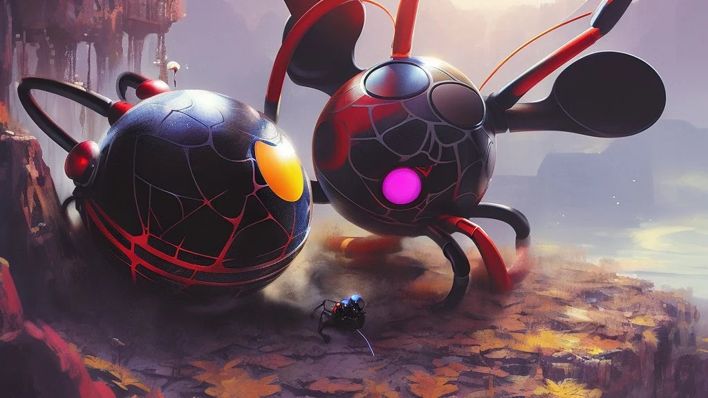 a spider mickey mouse hybrid, photorealism, movie screen capture, horror, sci-fi, retrofuturism,