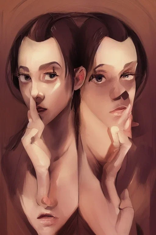 Double Shot Of My Baby's Love Alex Hirsch Rudy Nappi Francisco Accornero Reisha Perlmutter Will Davies skin-tight Australian tonalism futurism modern European ink painting pre-raphaelitism renaissance painting Anime Character, detailed, vibrant, anime face, sharp focus, Character Design, WLOP, Artgerm, Kuvshinov , Unreal Engine