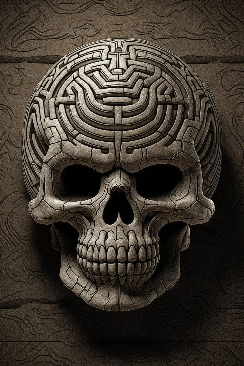 Shape of labyrinth in a skull