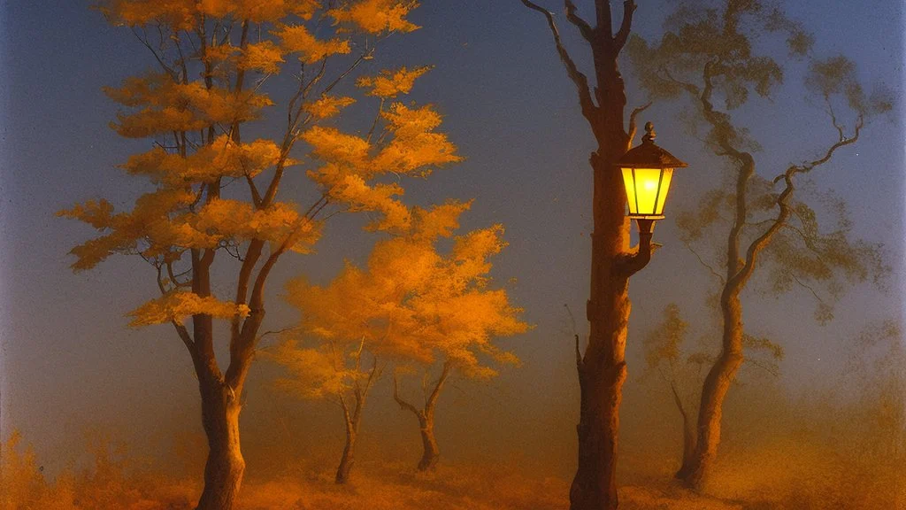 fall tree wonder Street light by Andrea del sarto