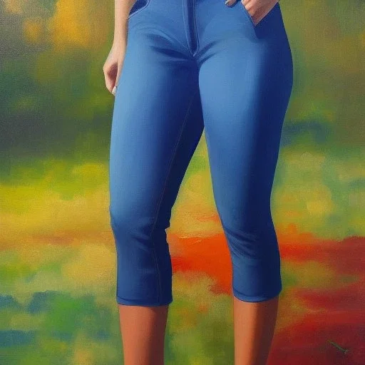 Full body portrait, painting, medium shot lady CheironCrush