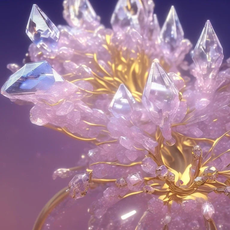 one big crystal subtle flower in a galactic ambiance with a beautiful fairy, transparent petals, delicate colors, in the foreground, full of details, smooth，soft light atmosphere, light effect，vaporwave colorful, concept art, smooth, extremely sharp detail, finely tuned detail, ultra high definition, 8 k, unreal engine 5, ultra sharp focus