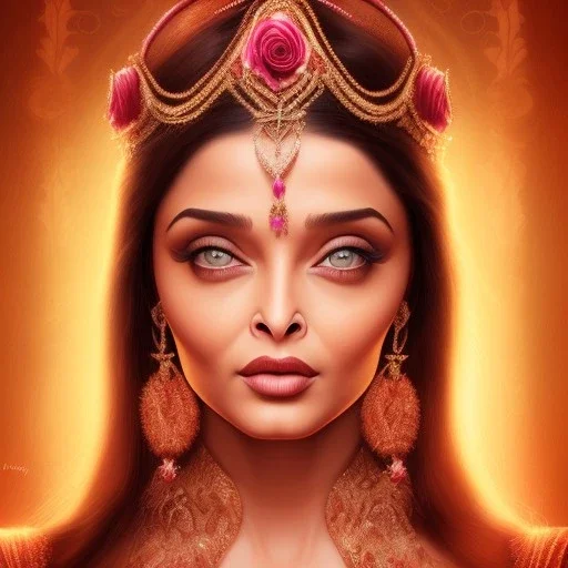 Rose goddess, beautiful aishwarya Rai portrait