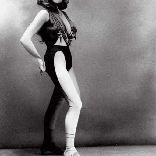 Ziegfeld girl on leggings