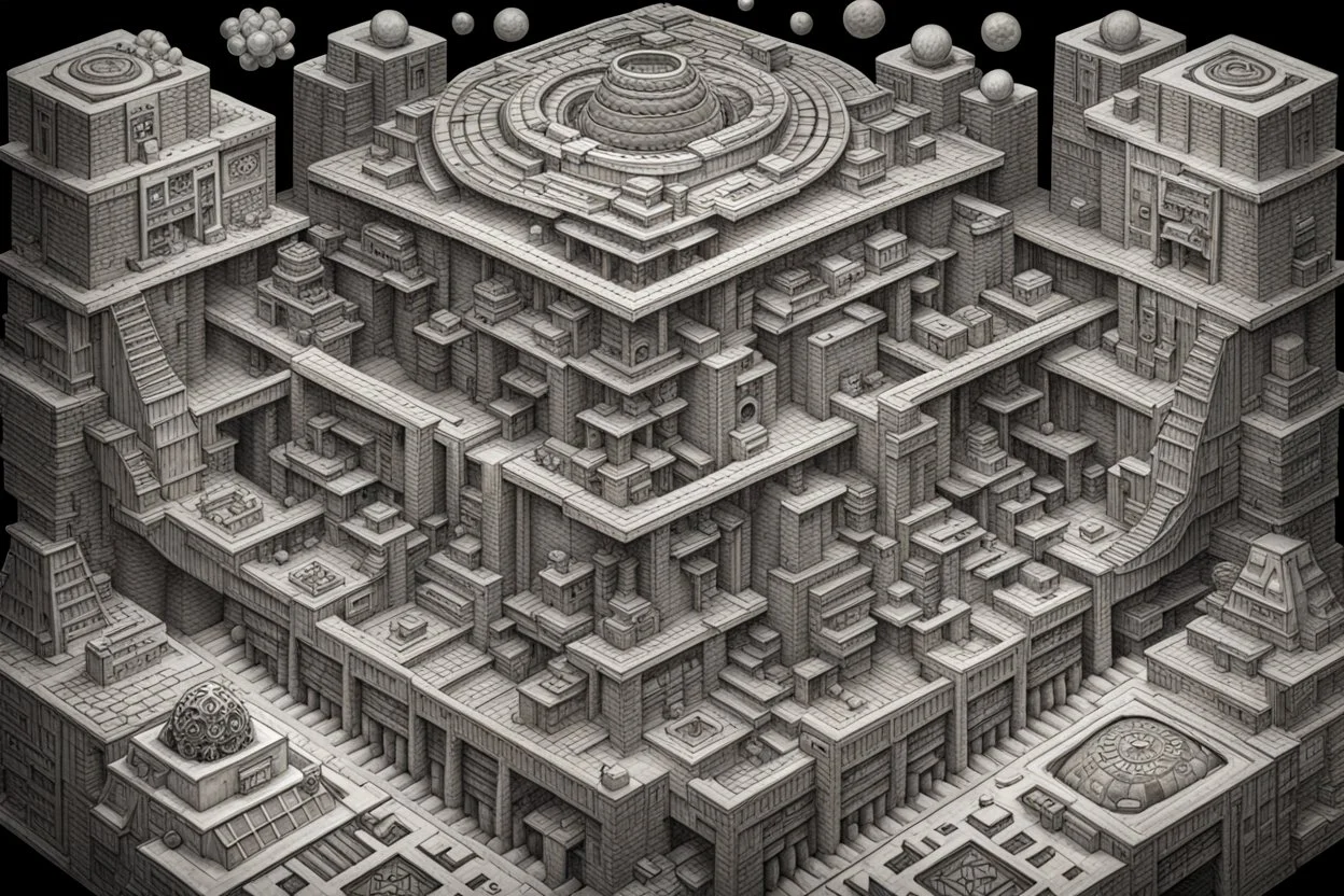 Escher jeweled Mayan nuclear powerhouse