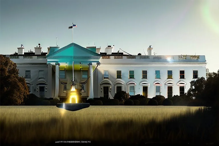 a alien craft that has landed on the white house lawn :: made of shiny obsidian glass :: reflective, glassy :: subtractive lighting, backlit :: by John William Waterhouse, Greg Rutkowski, HR Giger :: hyperrealistic, hyper detailed, photorealistic :: epic, incredible composition, amazing depth, meticulously composed, 16k resolution concept art :: fantasy magazine cover art