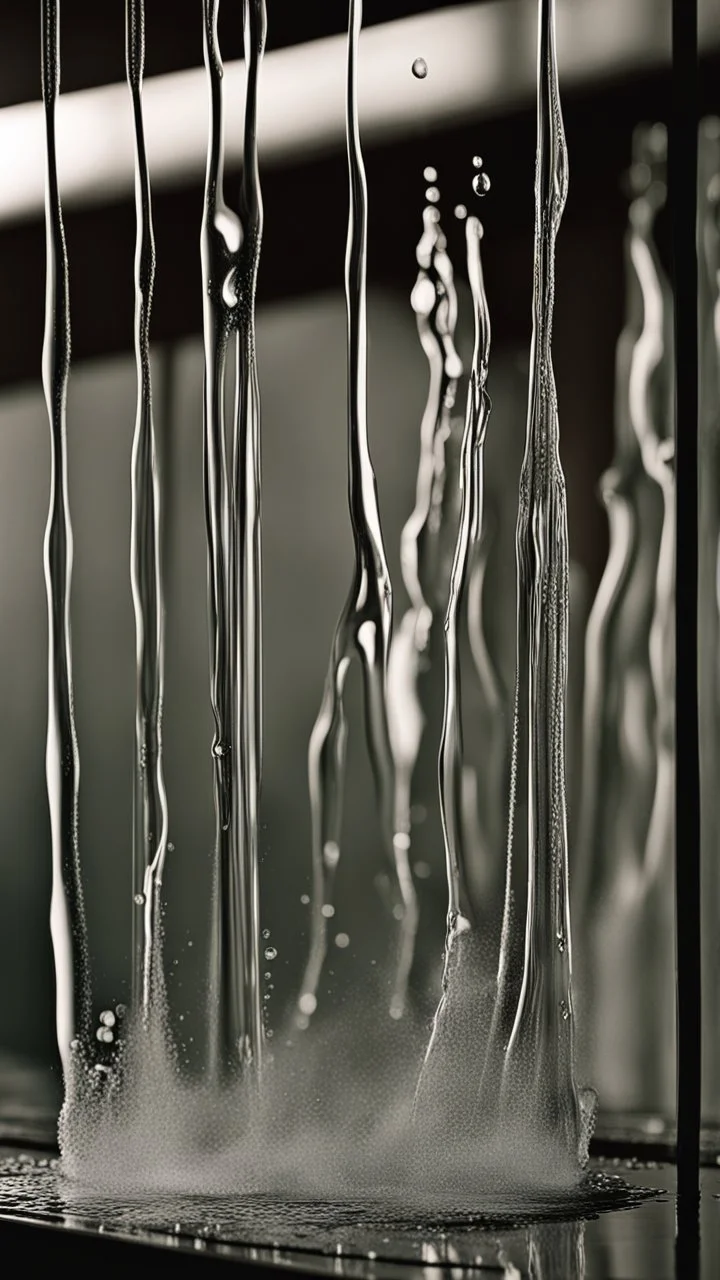 create an Image of a washing transparent glass which is long and wide, drops of water, foam all over