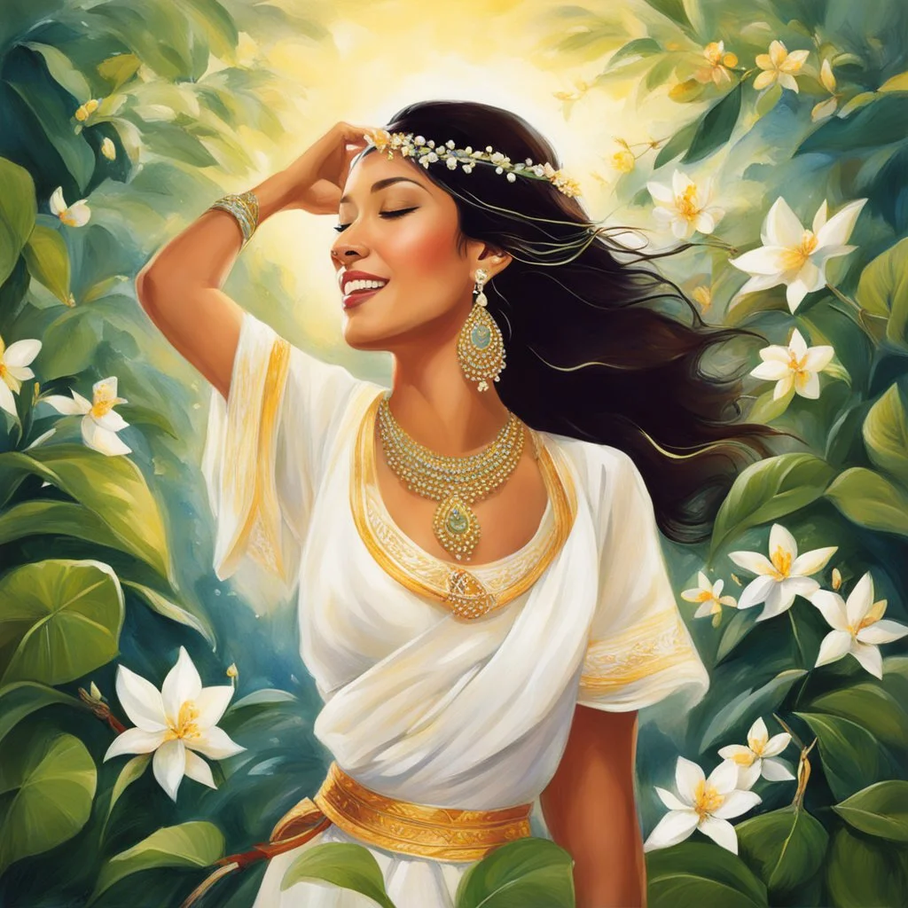 Jasmine scents fill the air, laughter fills the night, As the music guides us, to realms of delight, Oh, kulu natume, dance of gods so true, Celebrate the harvest, in rhythms we move,