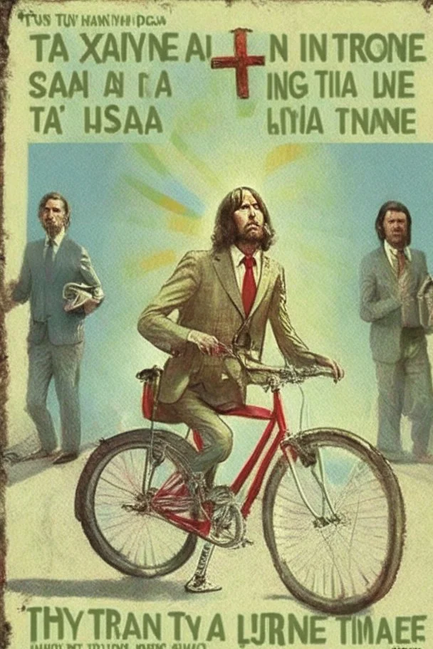 Income tax, I say Jesus I don't wanna be a candidate For Vietnam or Watergate 'Cause all I want to do is Bicycle