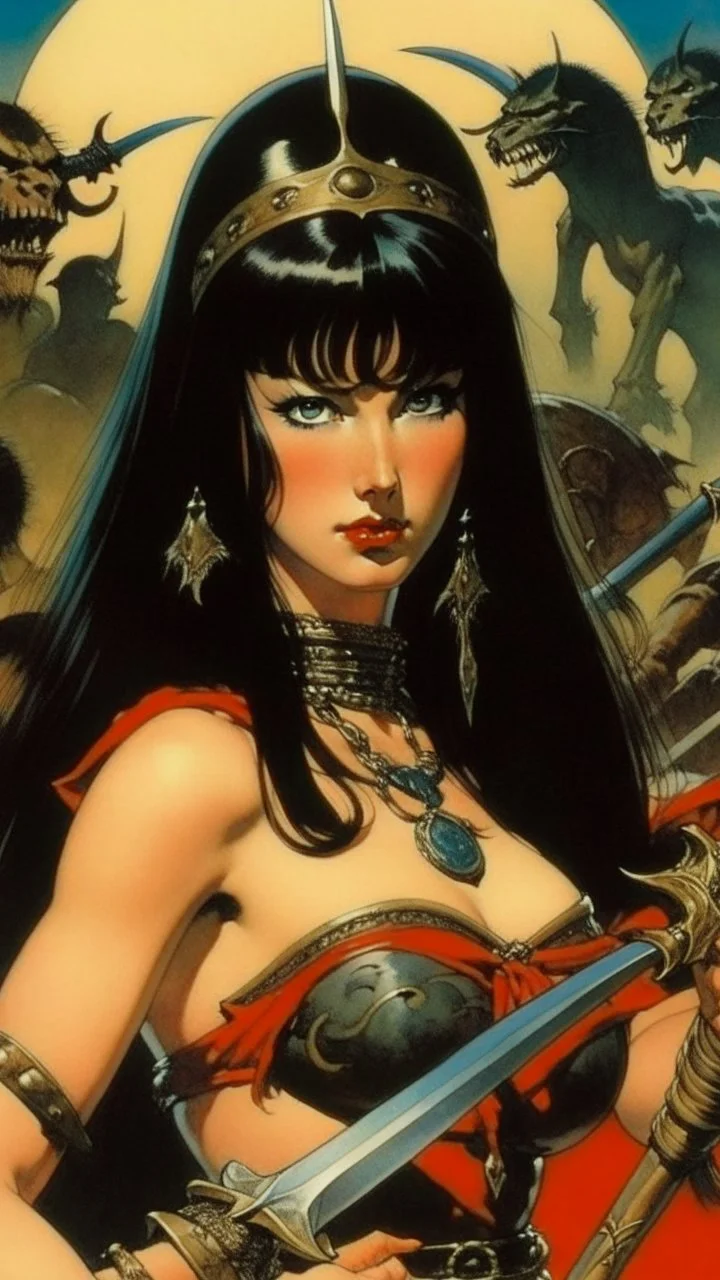 Betty Page art from japanese style 1900 movie. Heavy metal