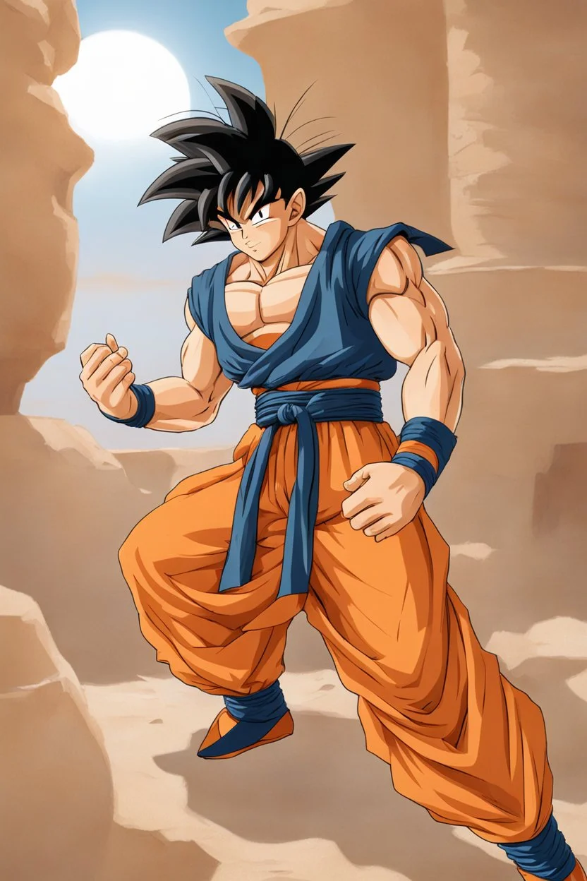 Goku, but he is middle eastern