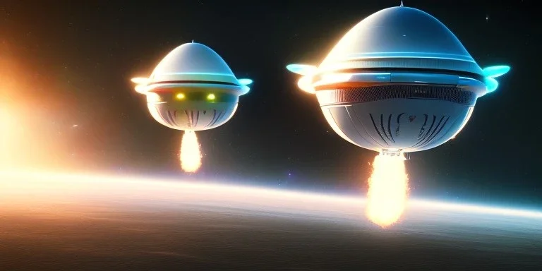 extra-terrestrial, 8K, photo realistic, highly detailed, lught ufo, light colors