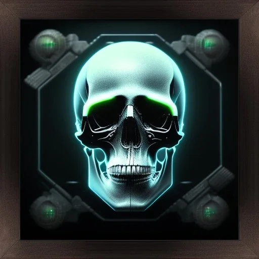 cyberpunk style ink ball skull picture in detailed frame, big black eyes, unreal engine 5, 8k resolution, photorealistic, ultra detailed, frame extreme accurate