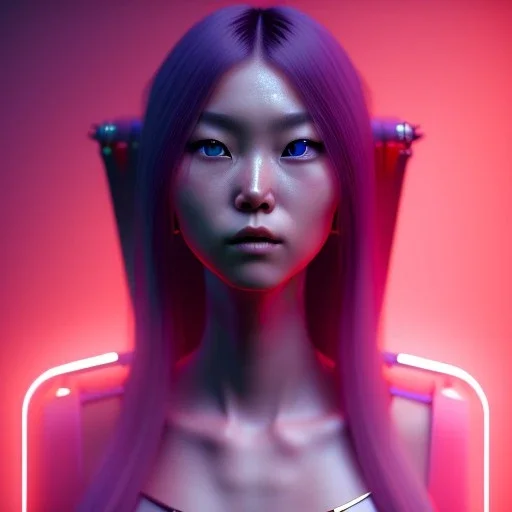 Asian Woman, trend hair, samurai, cyberpunk, neon, highly detailed, art stations, concept art, smooth, unreal engine 5, god rays, ray tracing, RTX, lumen lighting, ultra detail, volumetric lighting, 3d, finely drawn, high definition, high resolution, gradient background