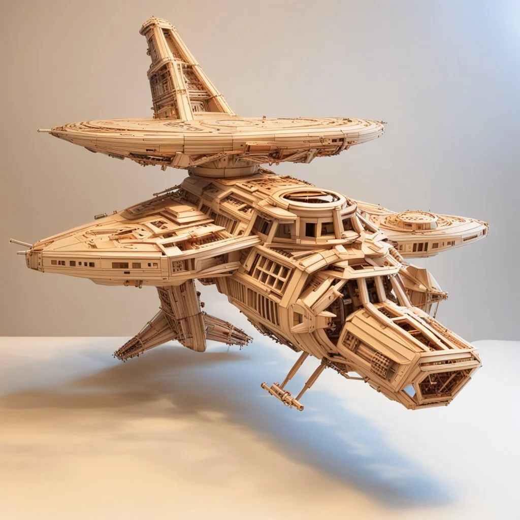 Starship made out of tinkertoys