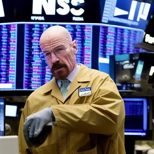 Walter White angrily loses all his money at the New York Stock Exchange