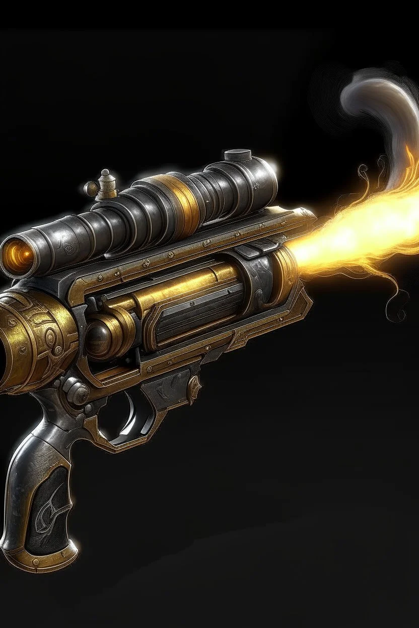 An arcane rifle blaster that fires a bolt of arcane powder compressed into an explosive projectile. It was created by a civilization eons ago and though to be lost for good until discovered by a curious feathered bounty hunter