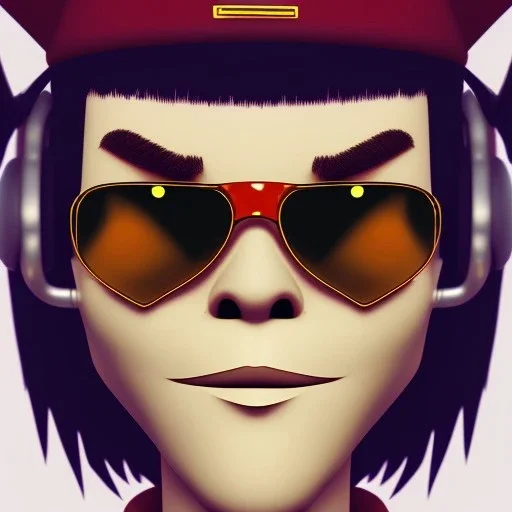 Portrait 3d of band <Gorillaz> style,