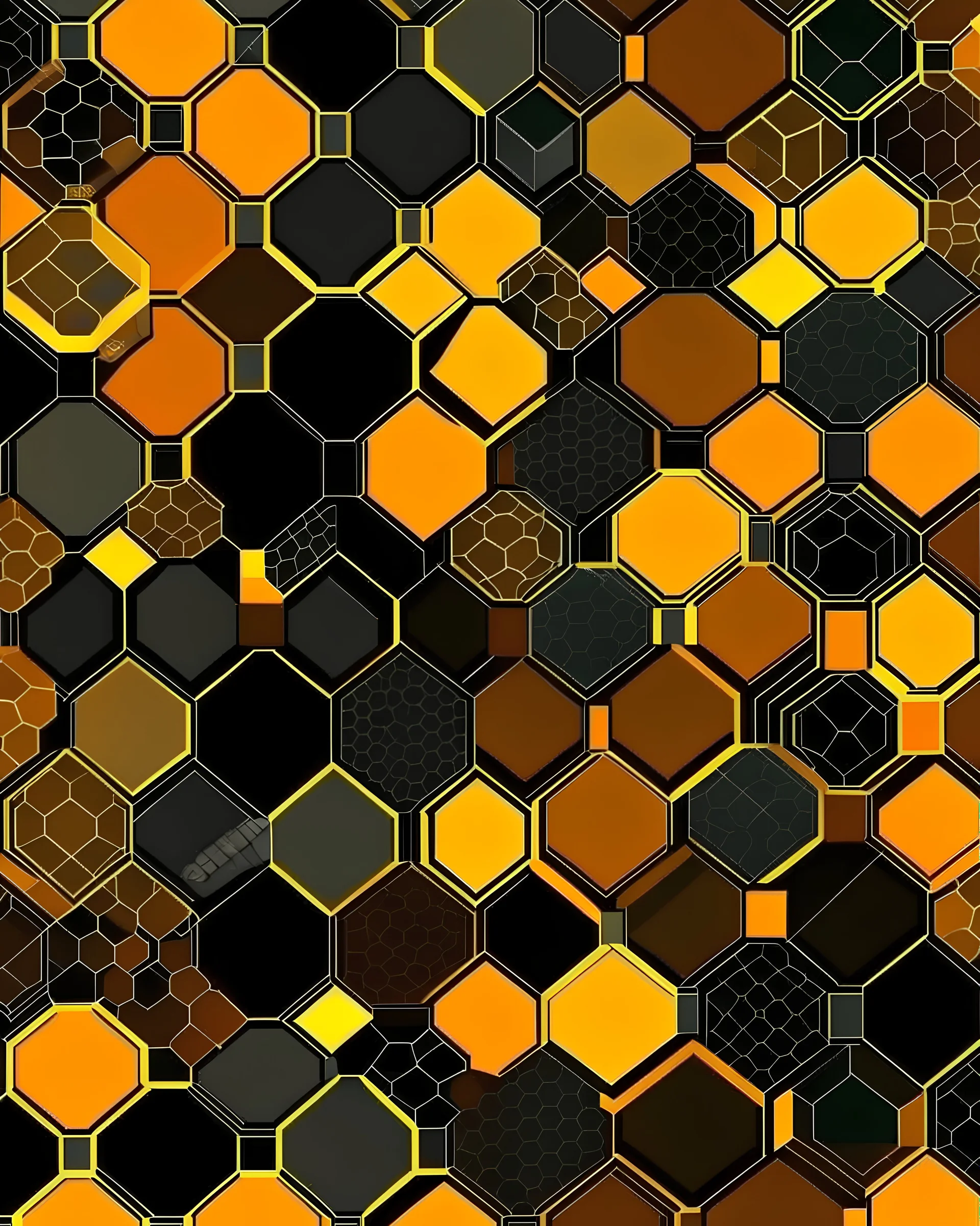 honeycombs and hexagon geometric different sizes design layout