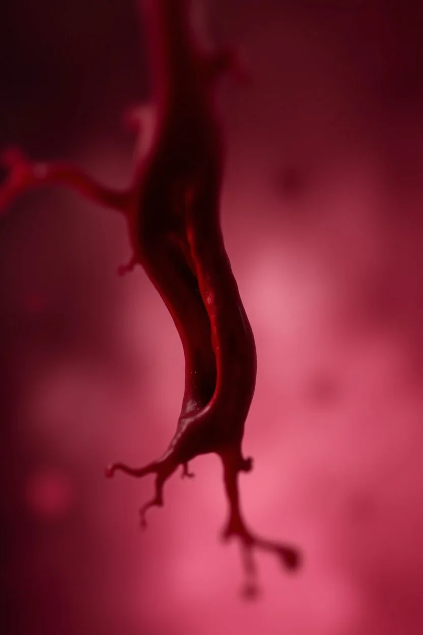 a blurry, distressing, haunting image of a blood vessel rupturing