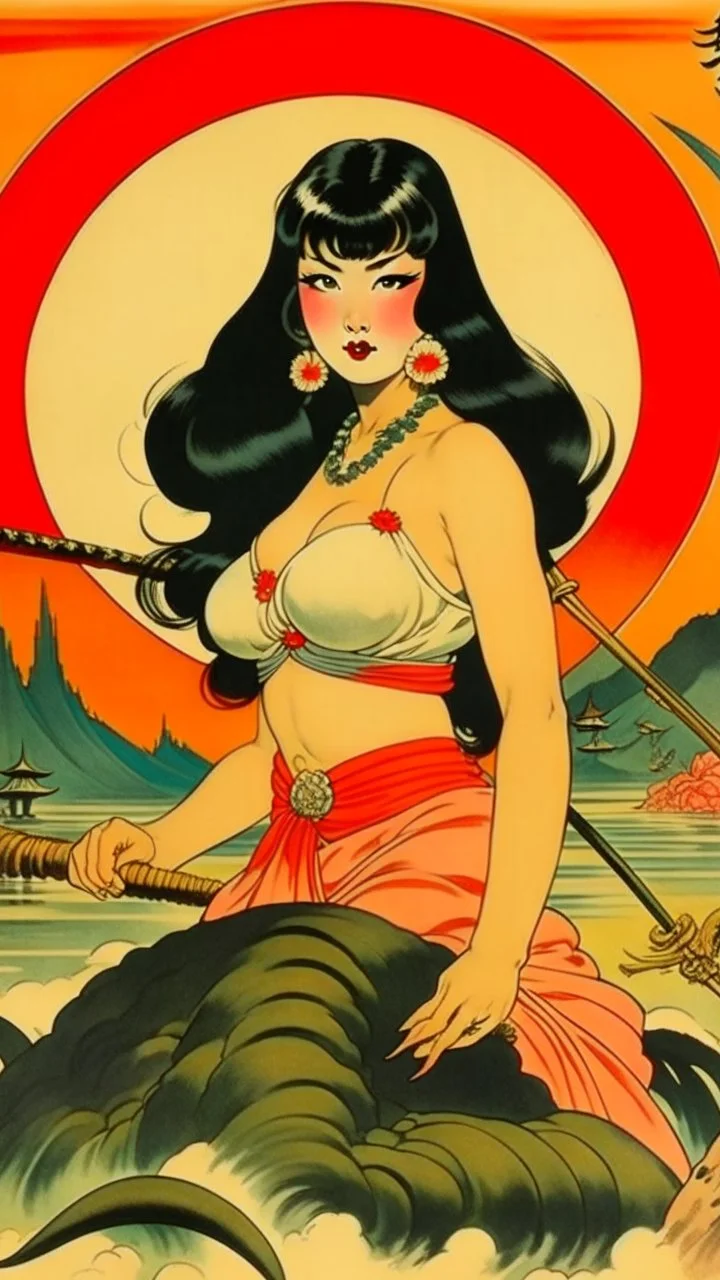 Betty page art from japanese style 1900 movie