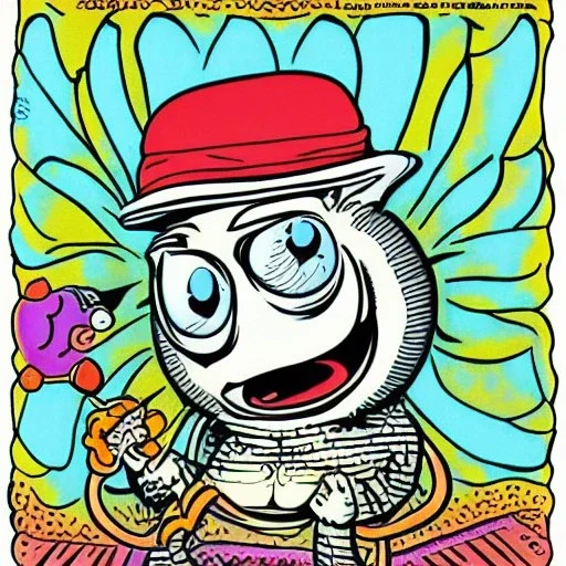 frank by jim woodring in cartoon style