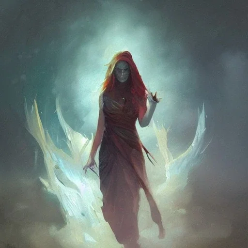 sorceress, oil painting, greg rutkowski style