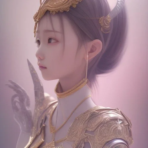 smooth hyper realistic, beautiful Japanese goddess robot hands, run on dark cosmos background, cat еye, extremely sharp detail, finely tuned detail, ultra high definition, 8 k, unreal engine 5, ultra sharp focus, accurate sword wings, positive smile, lot of details, fit within portrait, Ambiance winter, perfect composition, perfect hair, perfect hands, finger up gestures