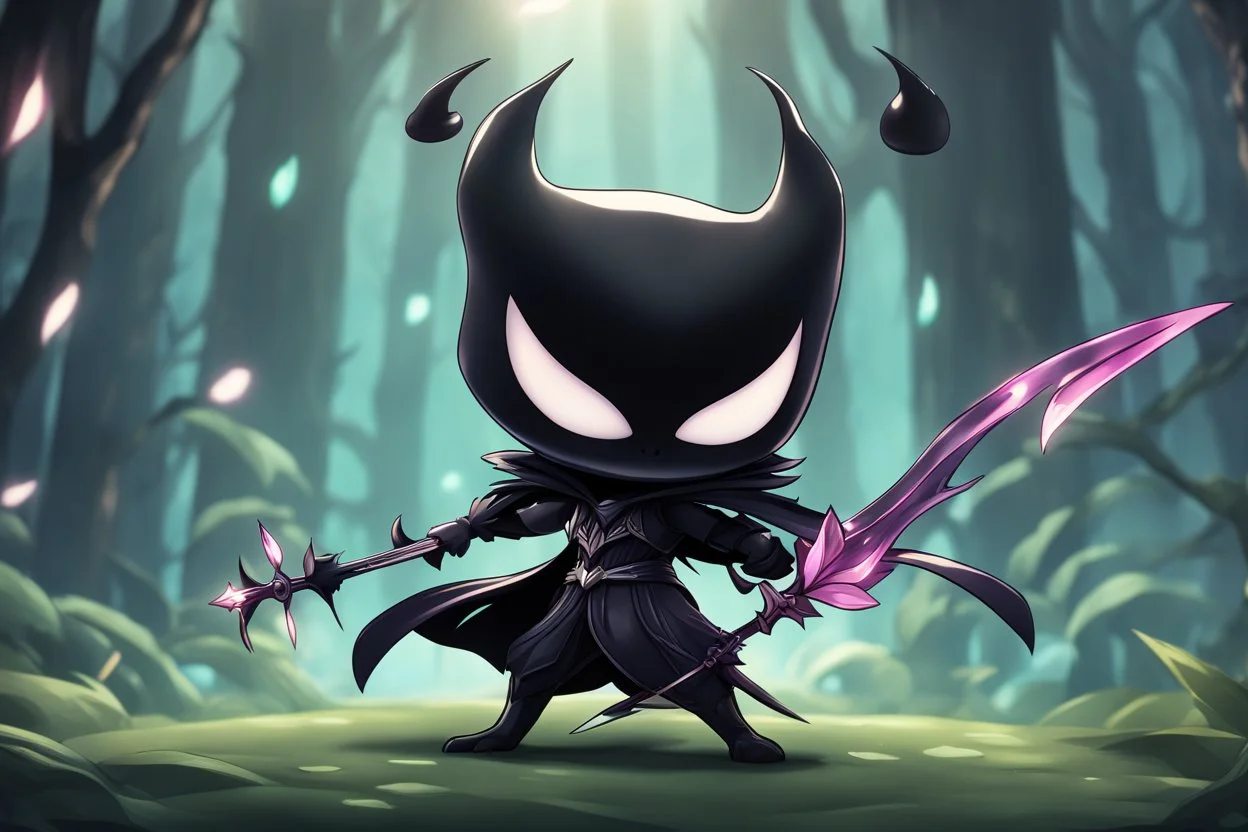 Chibi Hollow knight venom in 8k solo leveling shadow artstyle, in the style of fairy academia, hollow knight them, mask, close picture, neon lights, intricate details, highly detailed, high details, detailed portrait, masterpiece,ultra detailed, ultra quality