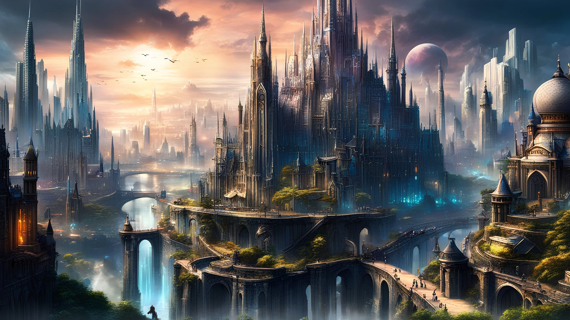 HD Magical Fantasy Metropolis