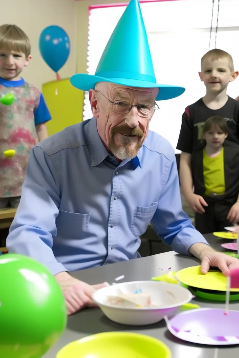 walter white at a kids party