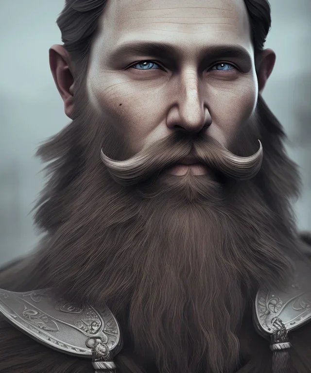 close-up portrait, Viking style, realistic, 8K, a Highly detailed face of a man, beard, long, sword