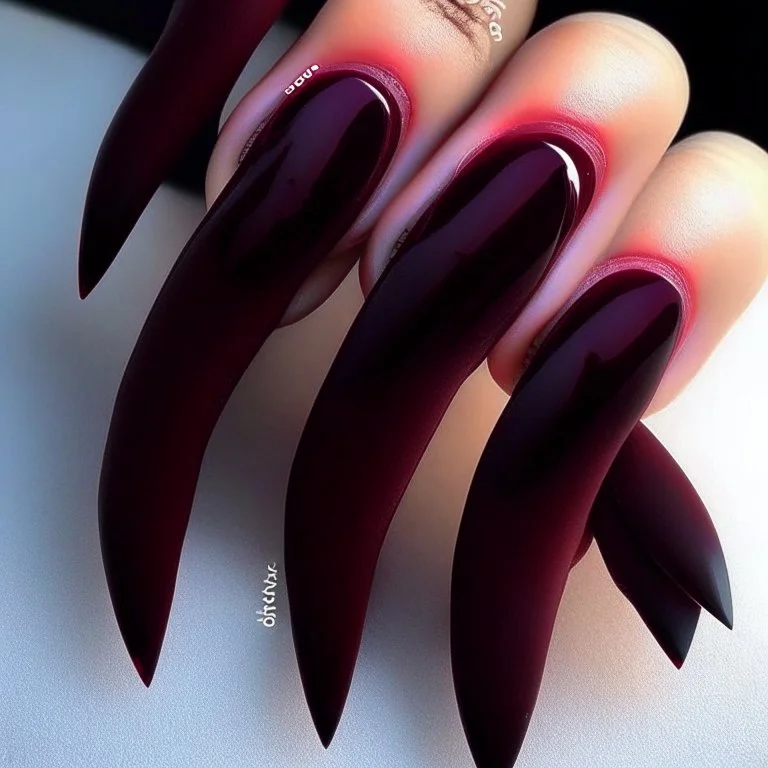 burgundy claws