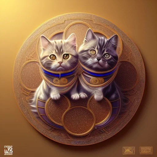 3d cute cats, beautiful rich, detailed yin and yang symbol, shiny, intricate, gorgeous, ultrafine detail, hyperrealism, trending , sharp focus, intricate details, highly detailed, glowing, glitter, complementary colours